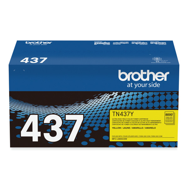 Brother Ultra High-Yield Toner, 8,000 Page-Yield, Yellow TN437Y